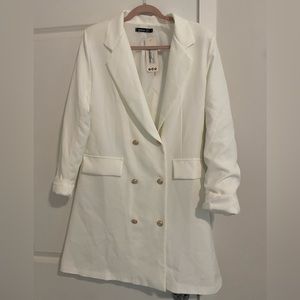 White Blazer Dress